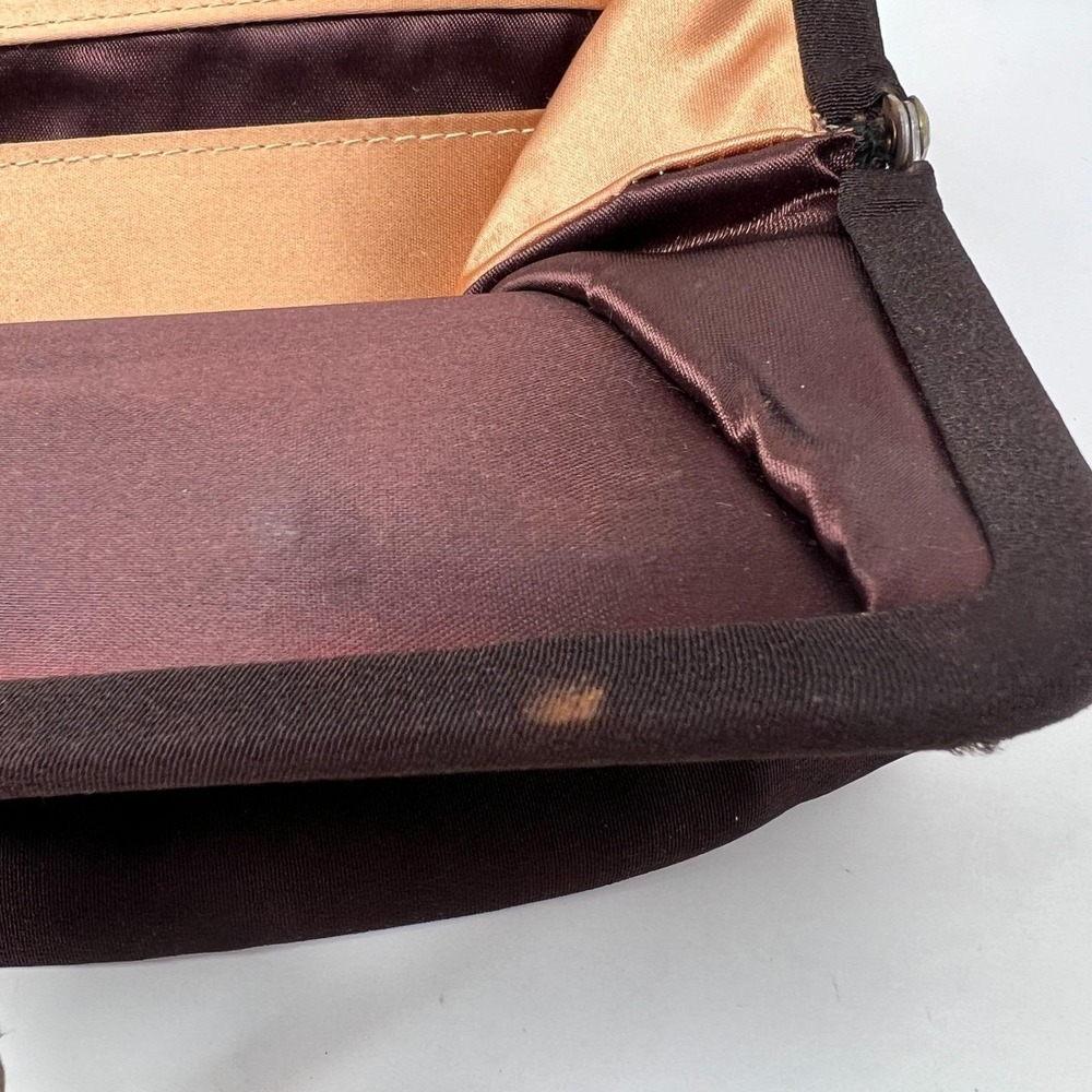 Vintage Millay Brown‎ Handbag Purse With Gold Metallic Rope Chain Handle - Picture 15 of 15